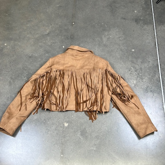 Tan Rodeo Fringed Jacket - Picture 2 of 2